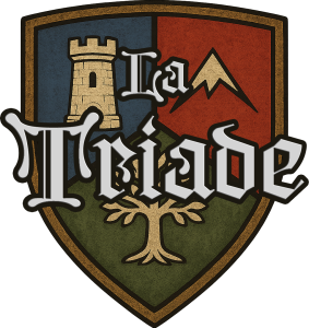 Un jeu de carte médiéval. Logo créé avec Adobe Photoshop, Adobe Illustrator, et OpenAI.